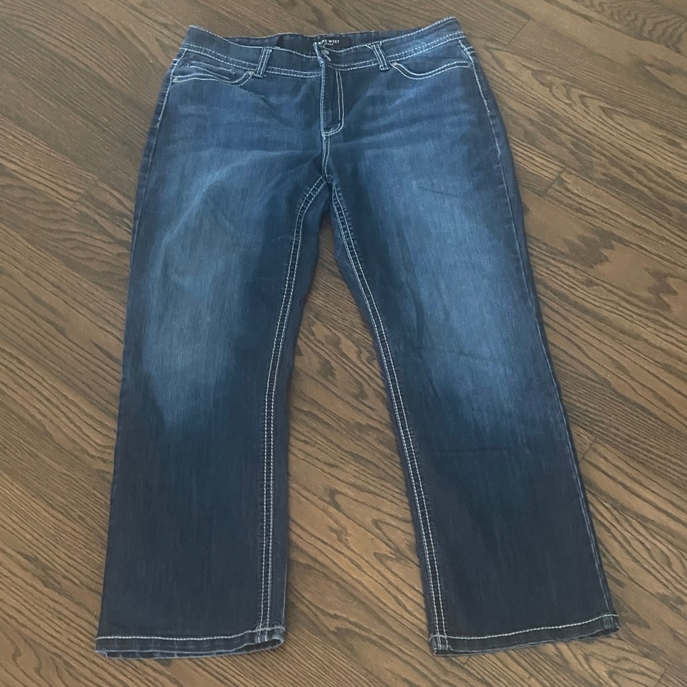 Nine West Dark Blue Straight Leg Jeans 11/32